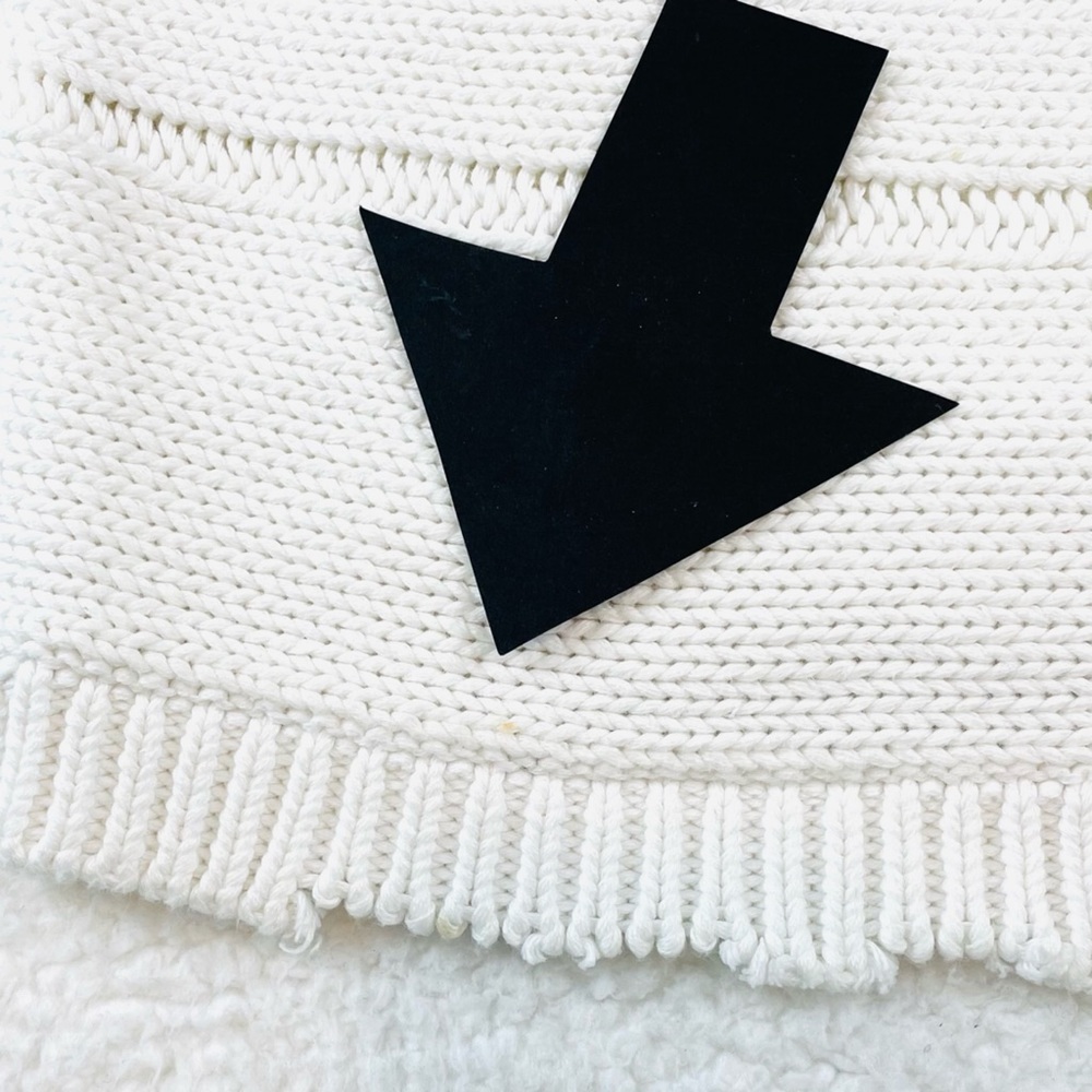 RTA • White Fever Distressed Cable Knit Cropped Sweater, M - Picture 12 of 16